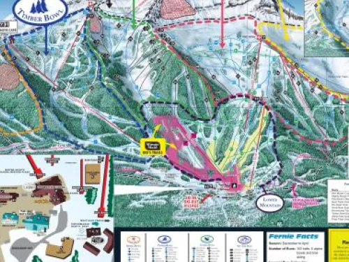 Fernie Alpine Resort Winter Map